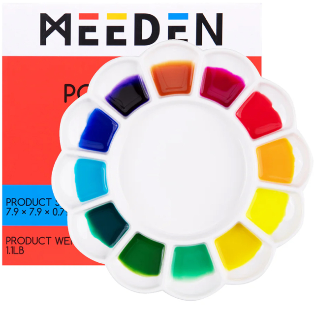 Posliinipaletti pyöreä 20 cm