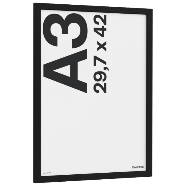 Musta puukehys 29,7x42 cm A3