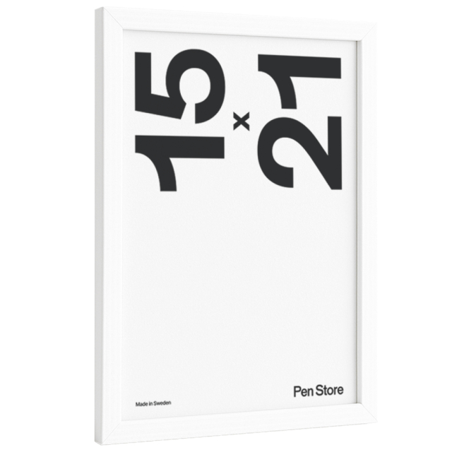 Valkoinen puukehys 15x21 cm