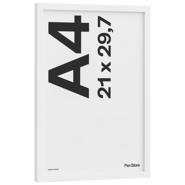 Valkoinen puukehys 21x29,7 cm A4