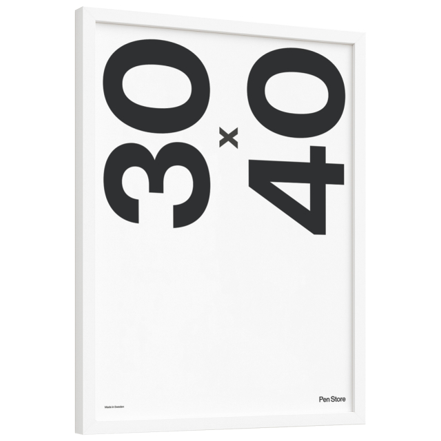 Valkoinen puukehys 30x40 cm