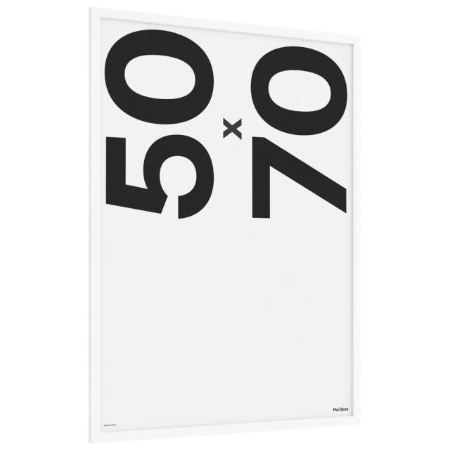 Valkoinen puukehys 50x70 cm