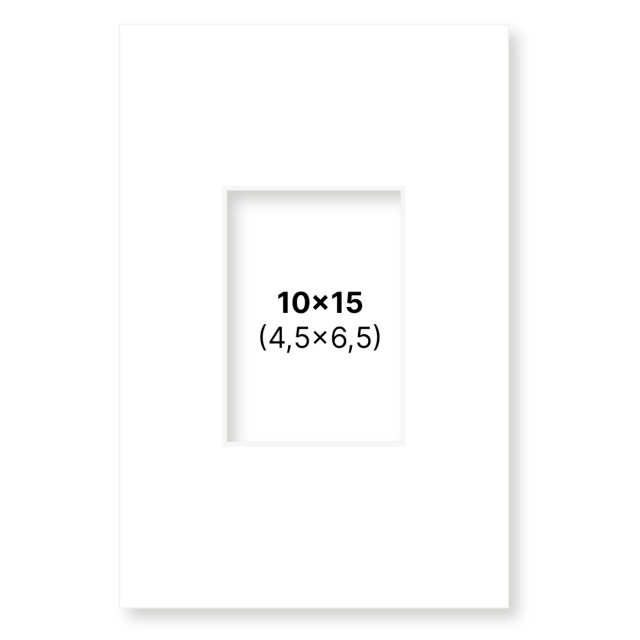 Passepartout Valkoinen 10x15 cm