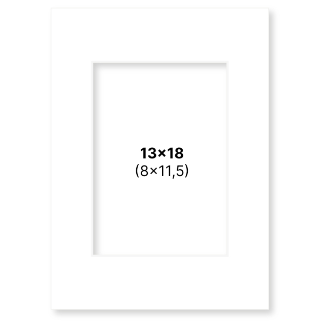 Passepartout Valkoinen 13x18 cm
