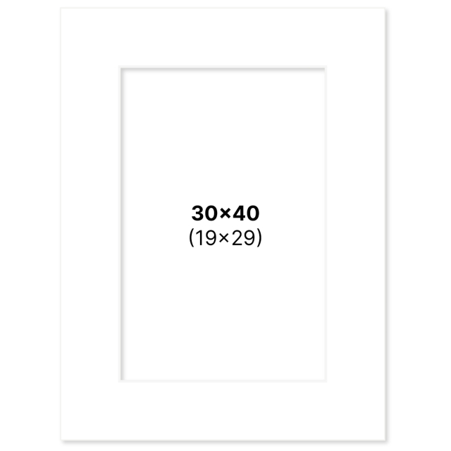 Passepartout Valkoinen 30x40 cm