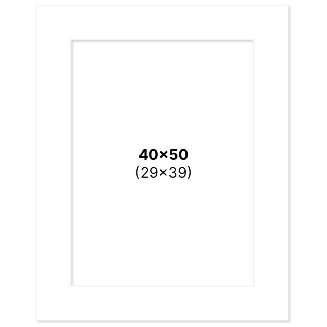 Passepartout Valkoinen 40x50 cm