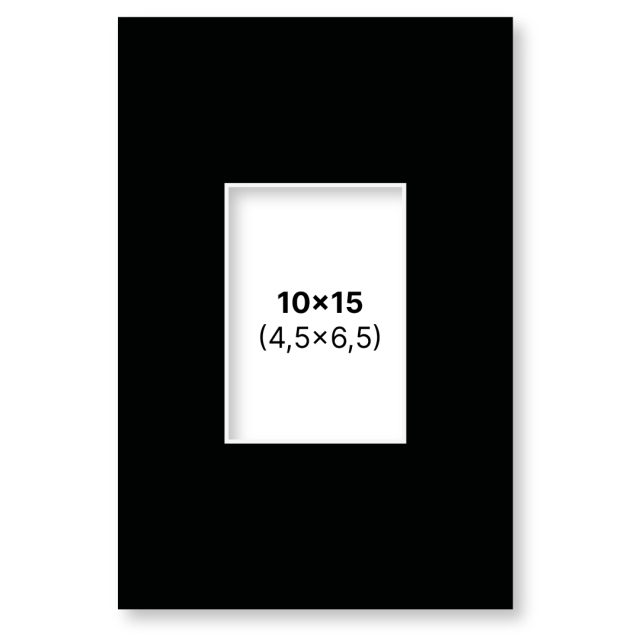 Passepartout Musta 10x15 cm