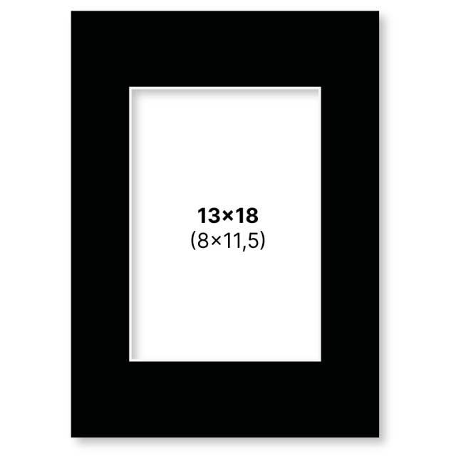 Passepartout Musta 13x18 cm