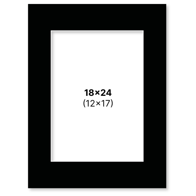 Passepartout Musta 18x24 cm