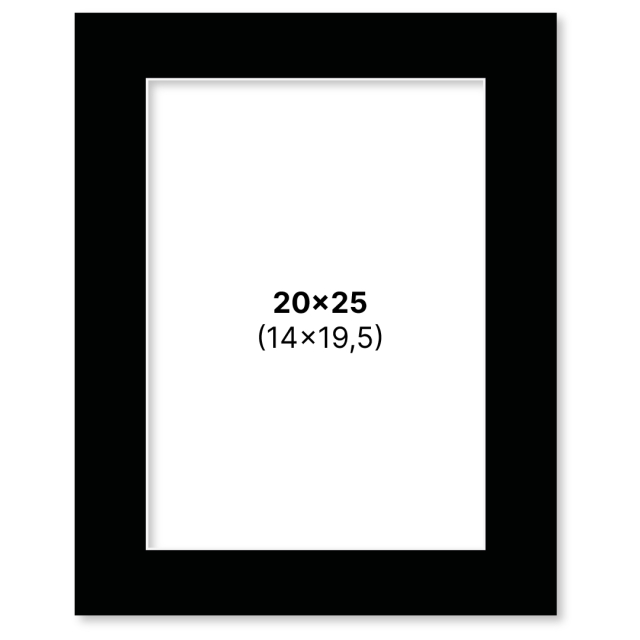 Passepartout Musta 20x25 cm