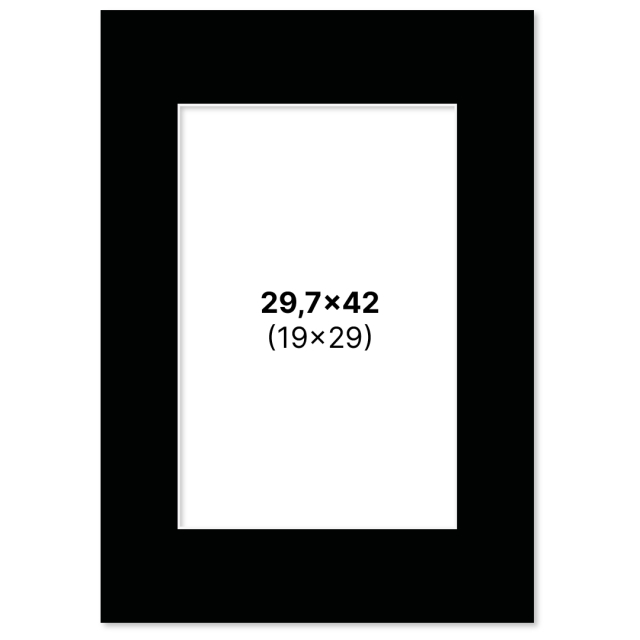 Passepartout Musta 29,7x42 cm A3