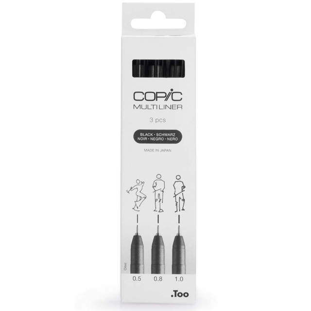 Multiliner Classic 3-setti Black Broad