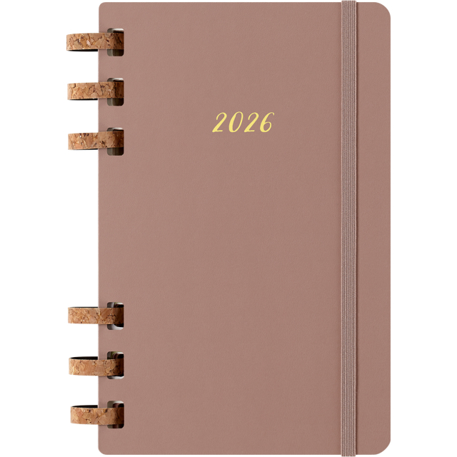Kalenteri 12M Spiral Planner 2026 Large Almond
