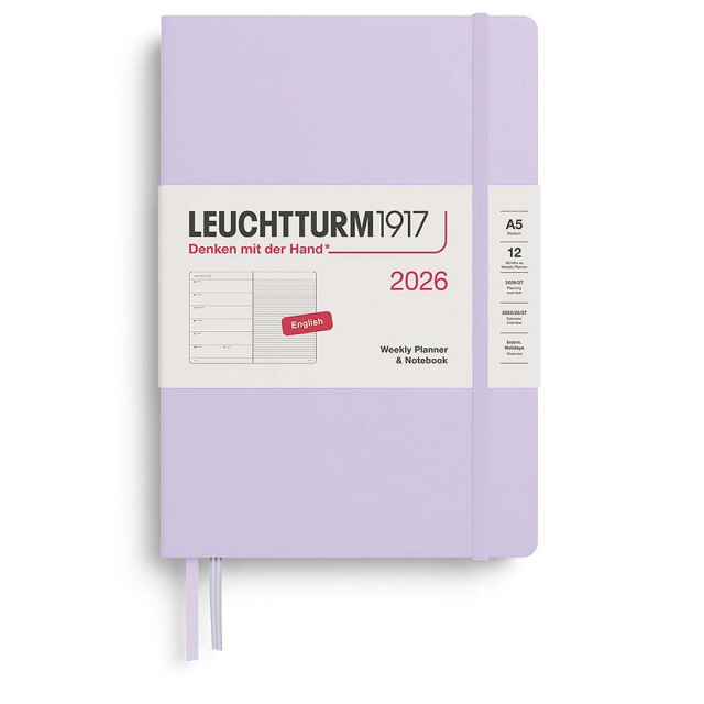 Kalenteri Weekly Planner & Notebook 2026 A5 Lilac