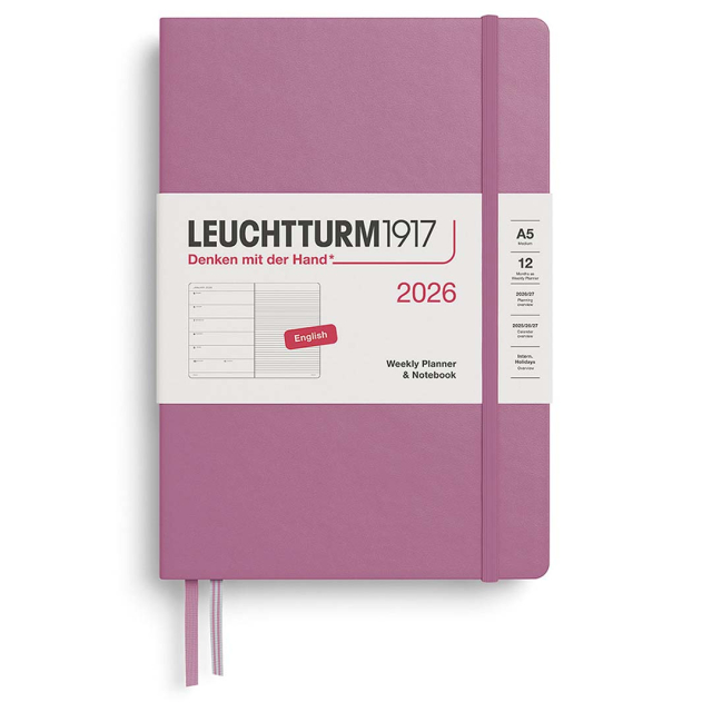 Kalenteri Weekly Planner & Notebook 2026 A5 Dusty Rose