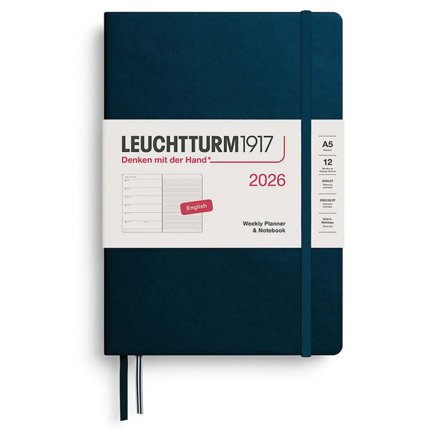 Kalenteri Weekly Planner & Notebook 2026 A5 Deep Sea