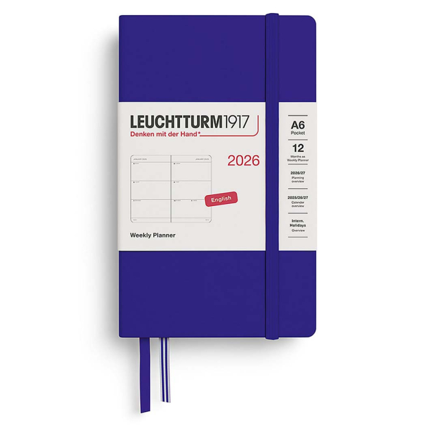 Kalenteri Weekly Planner 2026 A6 Ink