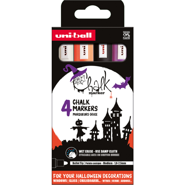 Chalk Marker PWE-5M Halloween 4-setti