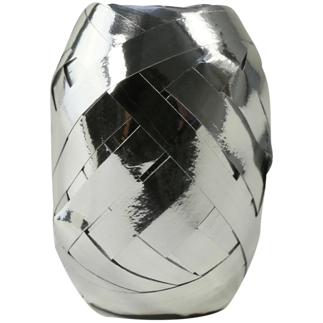 Lahjanauha metallinen 10m x 7 mm Hopea