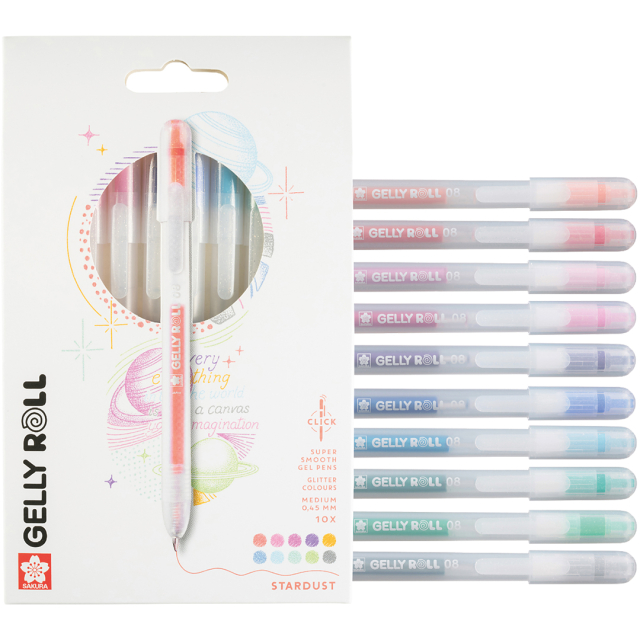 Gelly Roll Click Stardust Kimalle 10 pakkaus