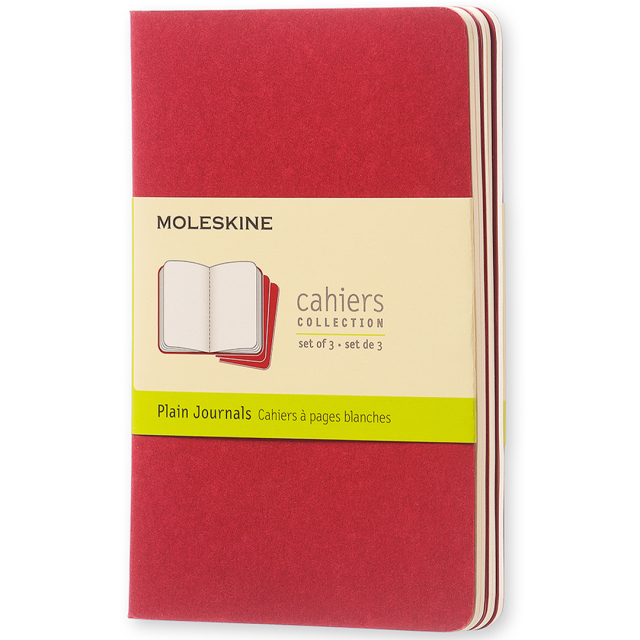 Cahier Notebook Pocket Red Viivaton