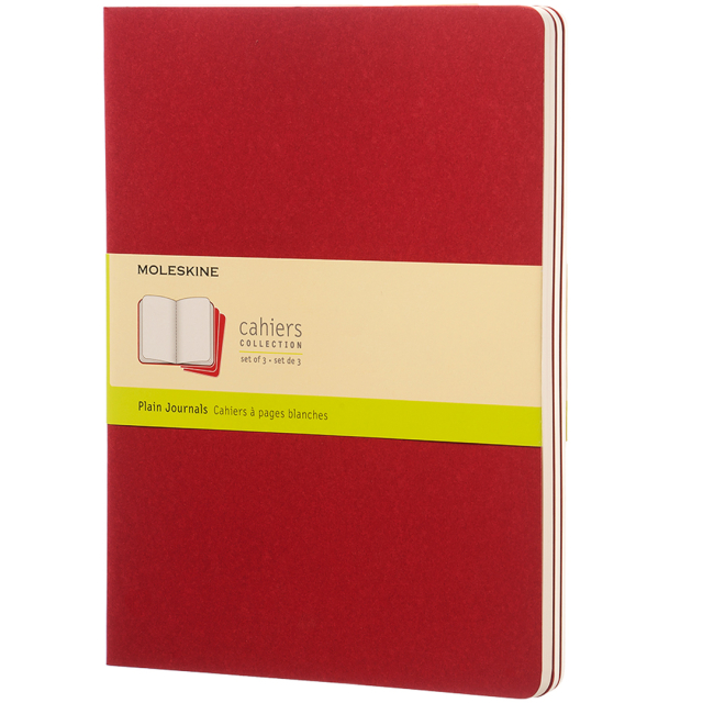 Cahier Notebook XL Red Viivaton