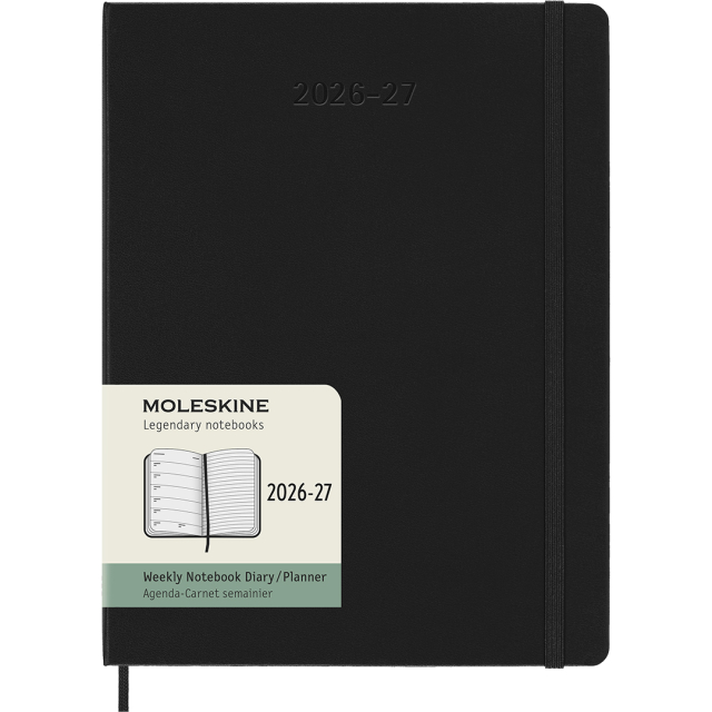 Kalenteri 18M WeekNote Hard Cover XL Black