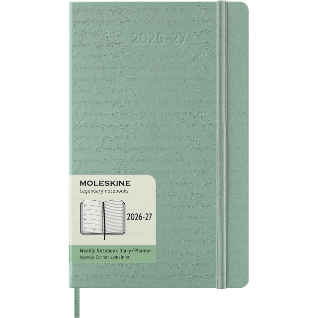 Kalenteri 18M WeekNote Hard Cover Large Sage Green