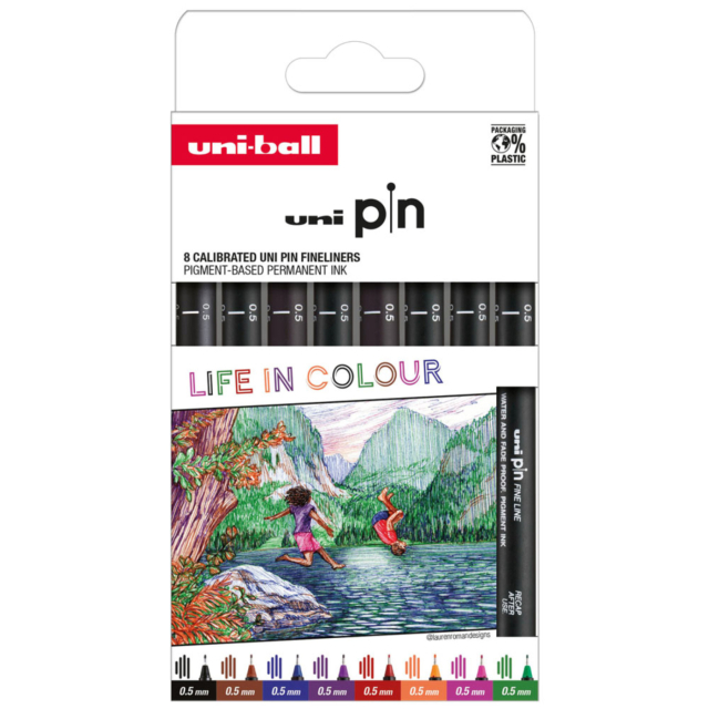 Pin Fine Line Colours 8-setti