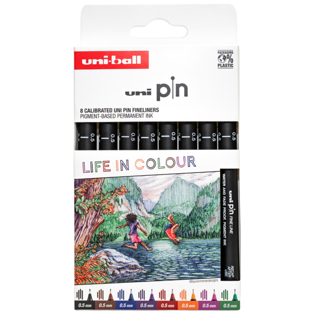 Pin Fine Line Colours 8-setti