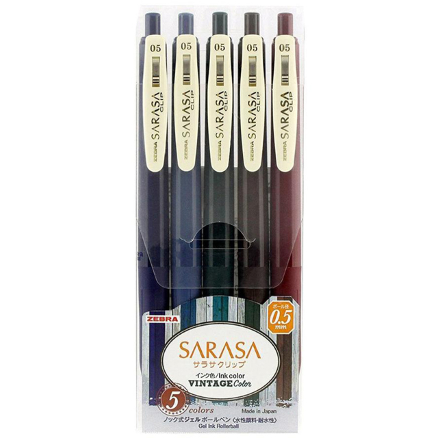 Sarasa Clip Vintage A 5 kpl