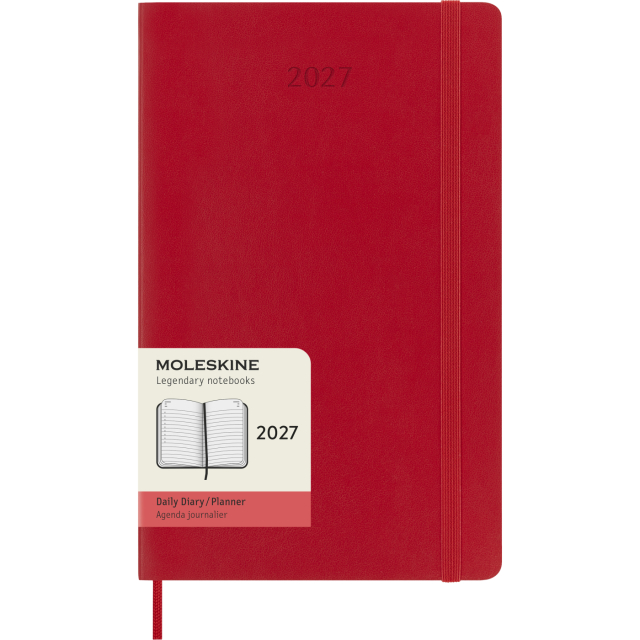 Kalenteri 12M Daily 2027 Softcover Large Red