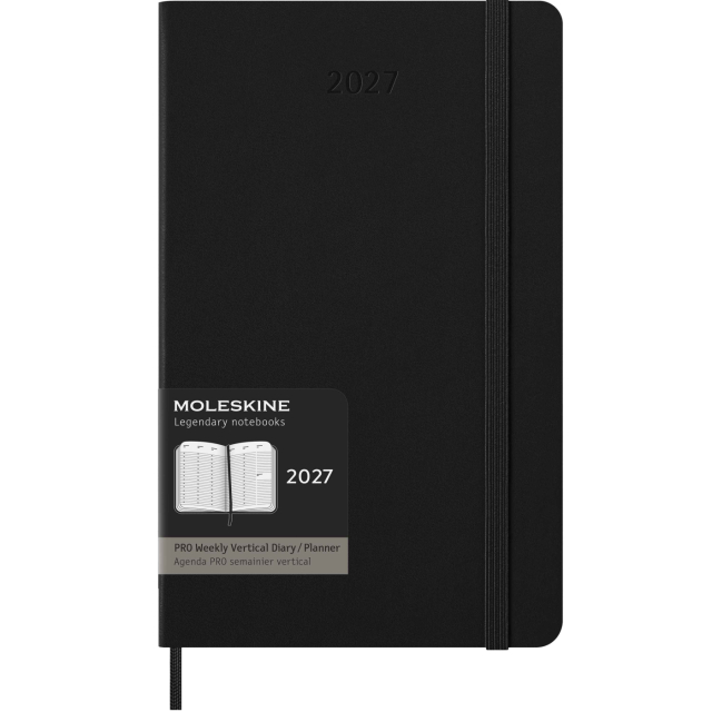 Kalenteri 12M Weekly Vertical PRO 2027 Hardcover Large Black