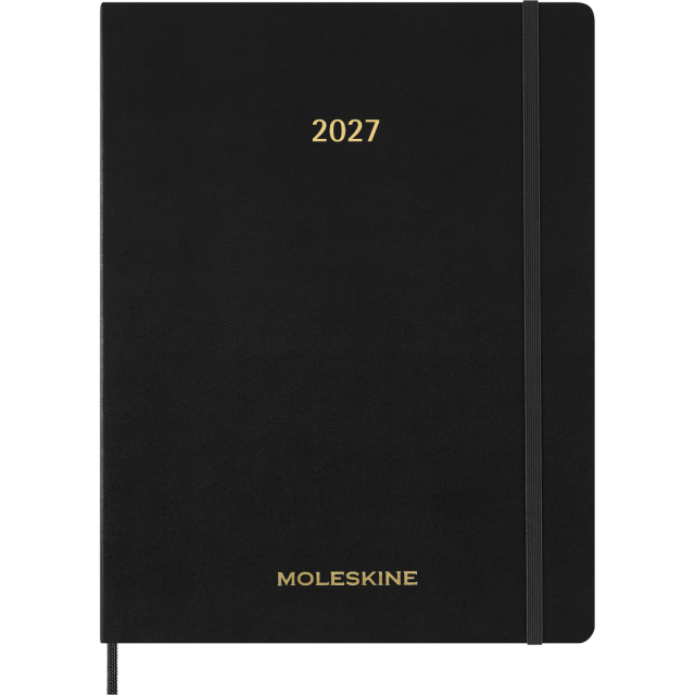 Kalenteri 12M Weekly Vertical 2027 Essential Softcover XXL Black