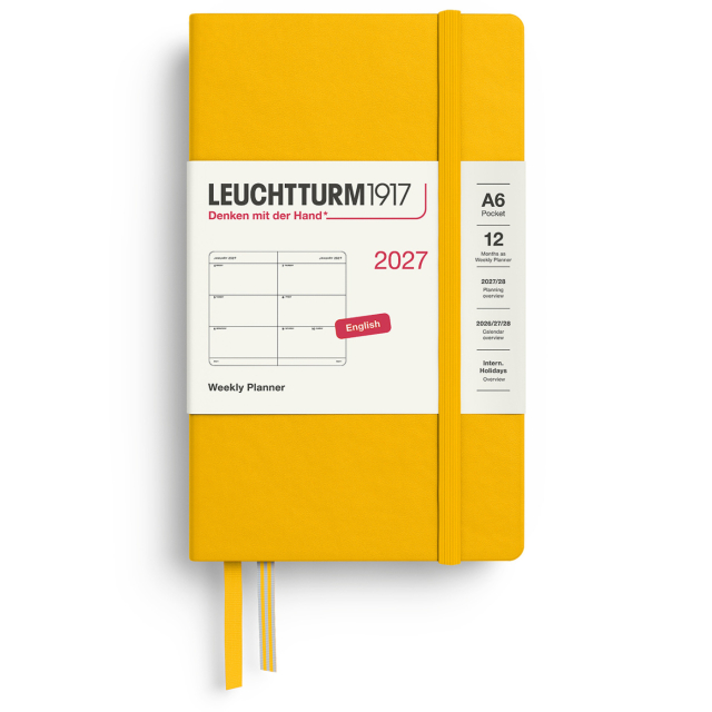 Kalenteri Weekly Planner 2027 A6 Sunflower
