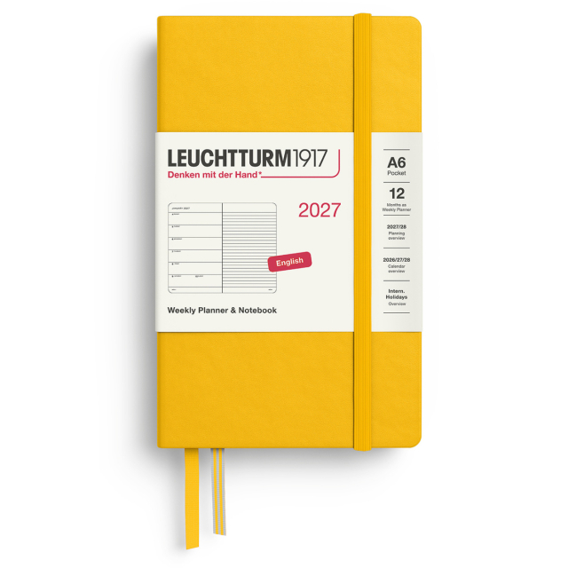 Kalenteri Weekly Planner & Notebook 2027 A6 Sunflower