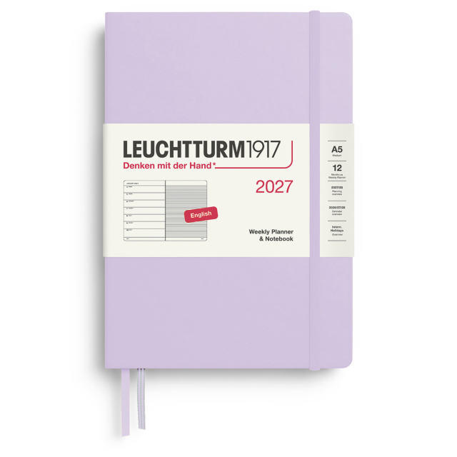 Kalenteri Weekly Planner & Notebook 2026 A5 Lilac