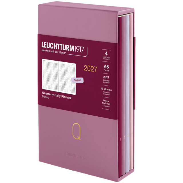 Kalenteri Quarterly Planner 2027 Shades of Rose