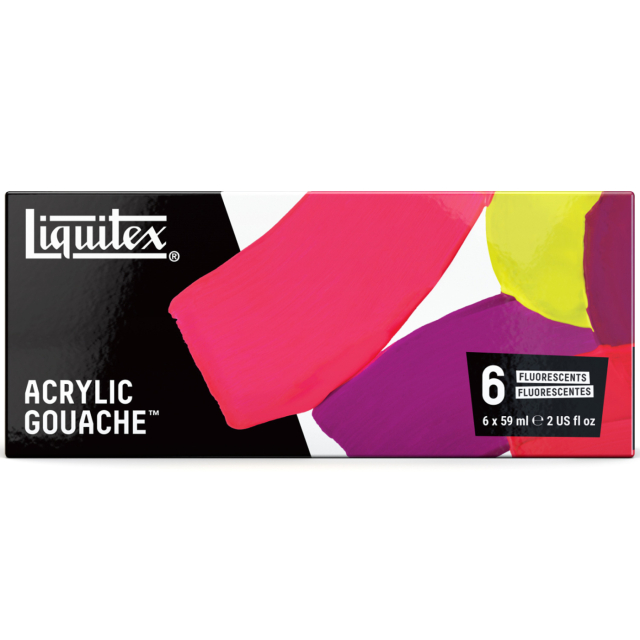 Guassiväri Fluorescent Set 6x59 ml