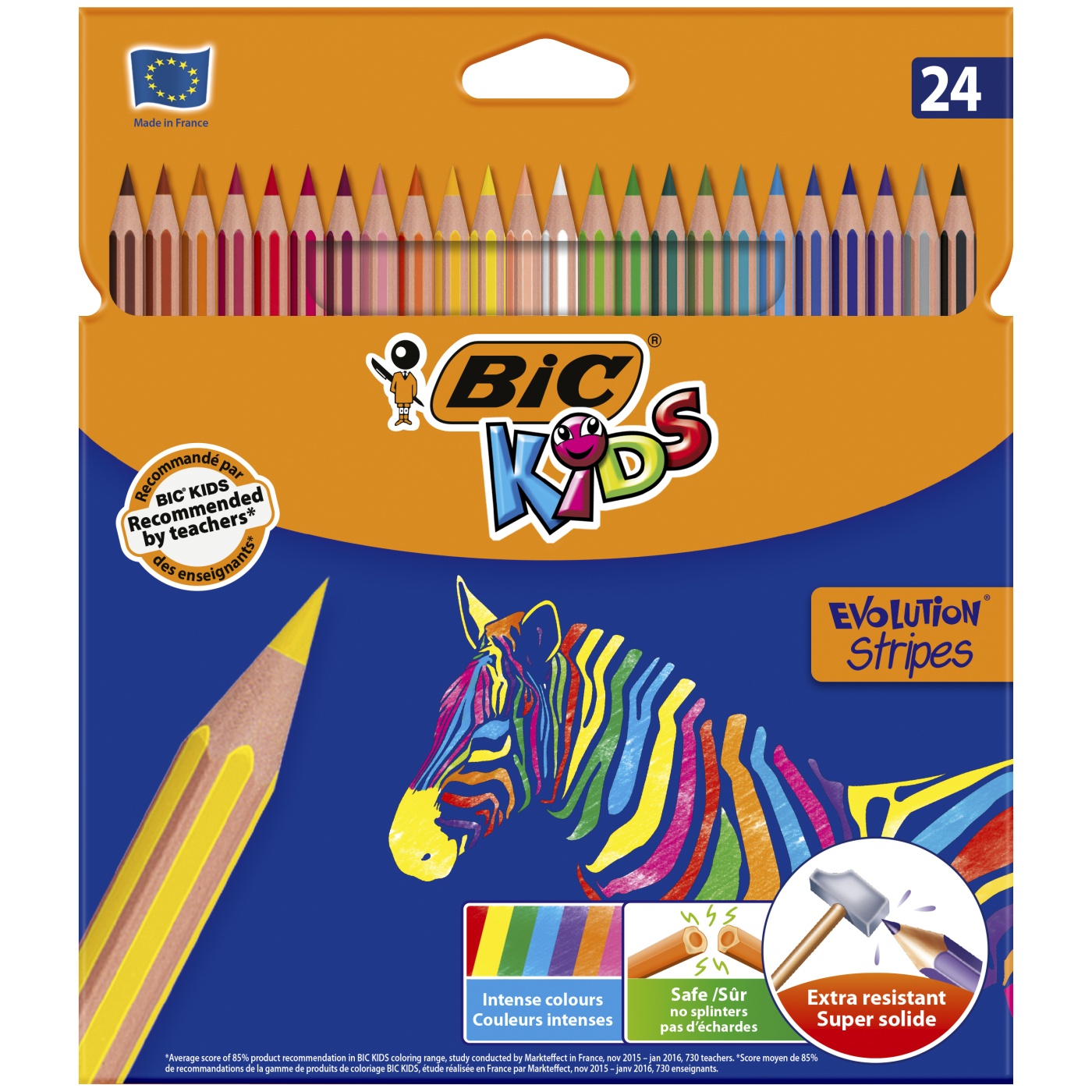 Kids Evolution Stripes Värikynät 24-setti (5 vuota+) ryhmässä Kids / Lastenkynät / 5+ vuotiaat @ Pen Store (100245)