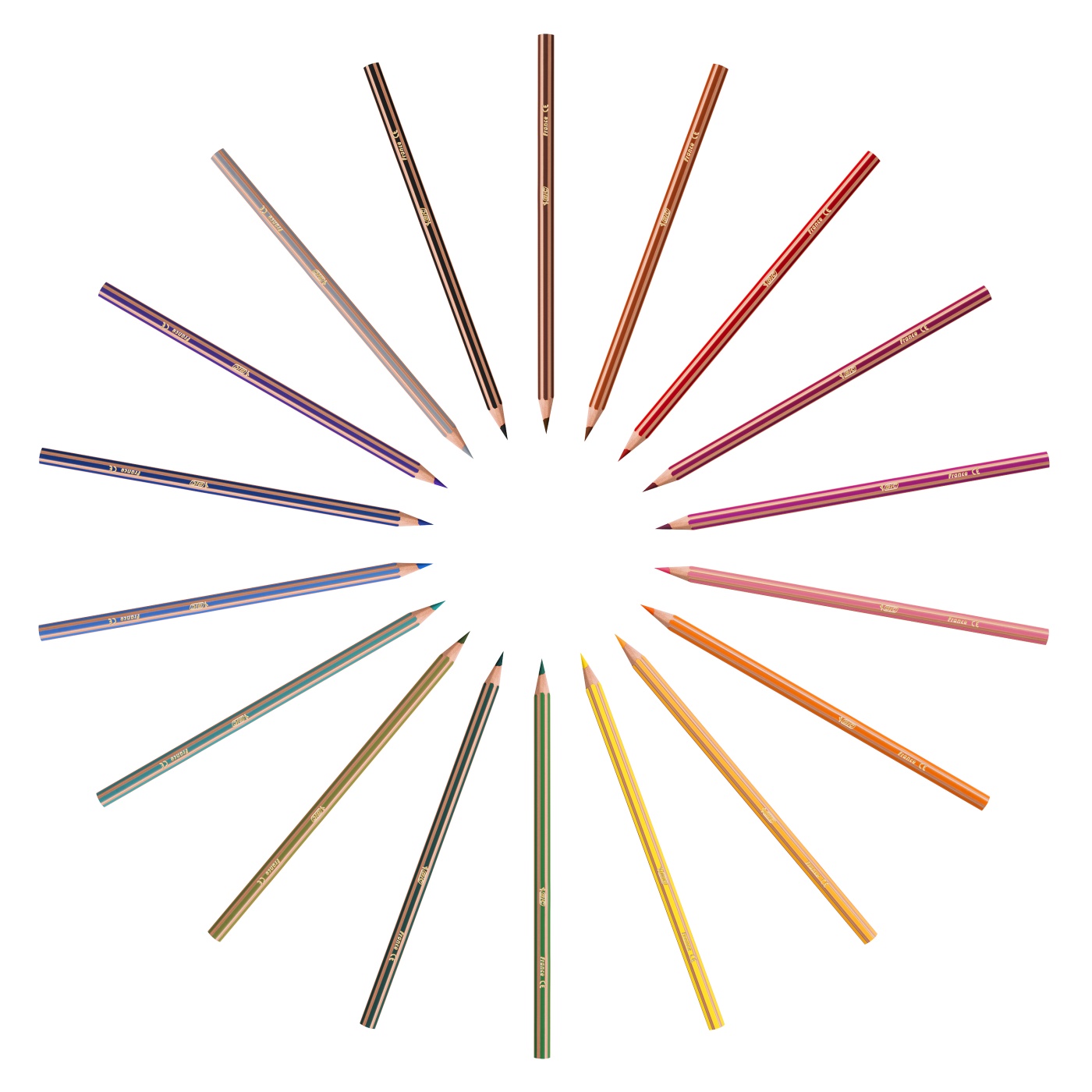 Kids Evolution Stripes Värikynät 24-setti (5 vuota+) ryhmässä Kids / Lastenkynät / Lasten värikynät @ Pen Store (100245)