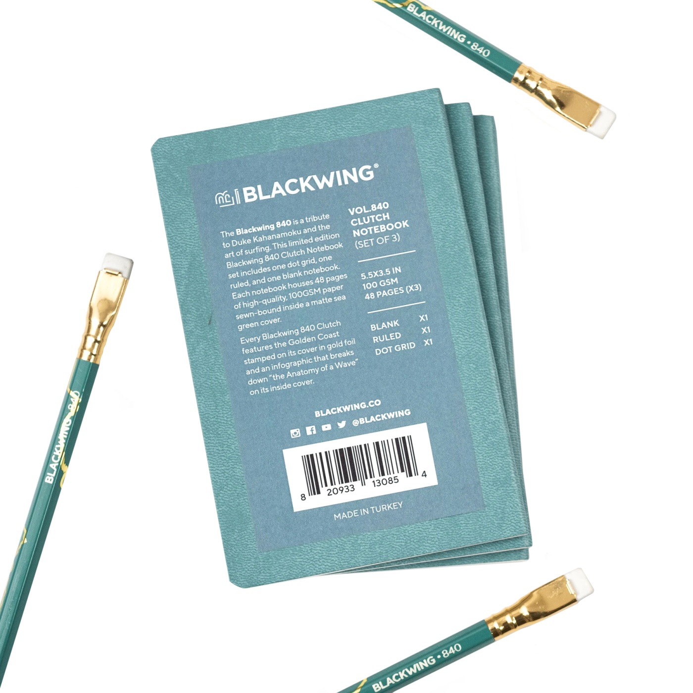 Vol 840 Clutch Notebook 3-setti ryhmässä Paperit ja Lehtiöt / Kirjoitus ja muistiinpanot / Muistikirjat @ Pen Store (100509)