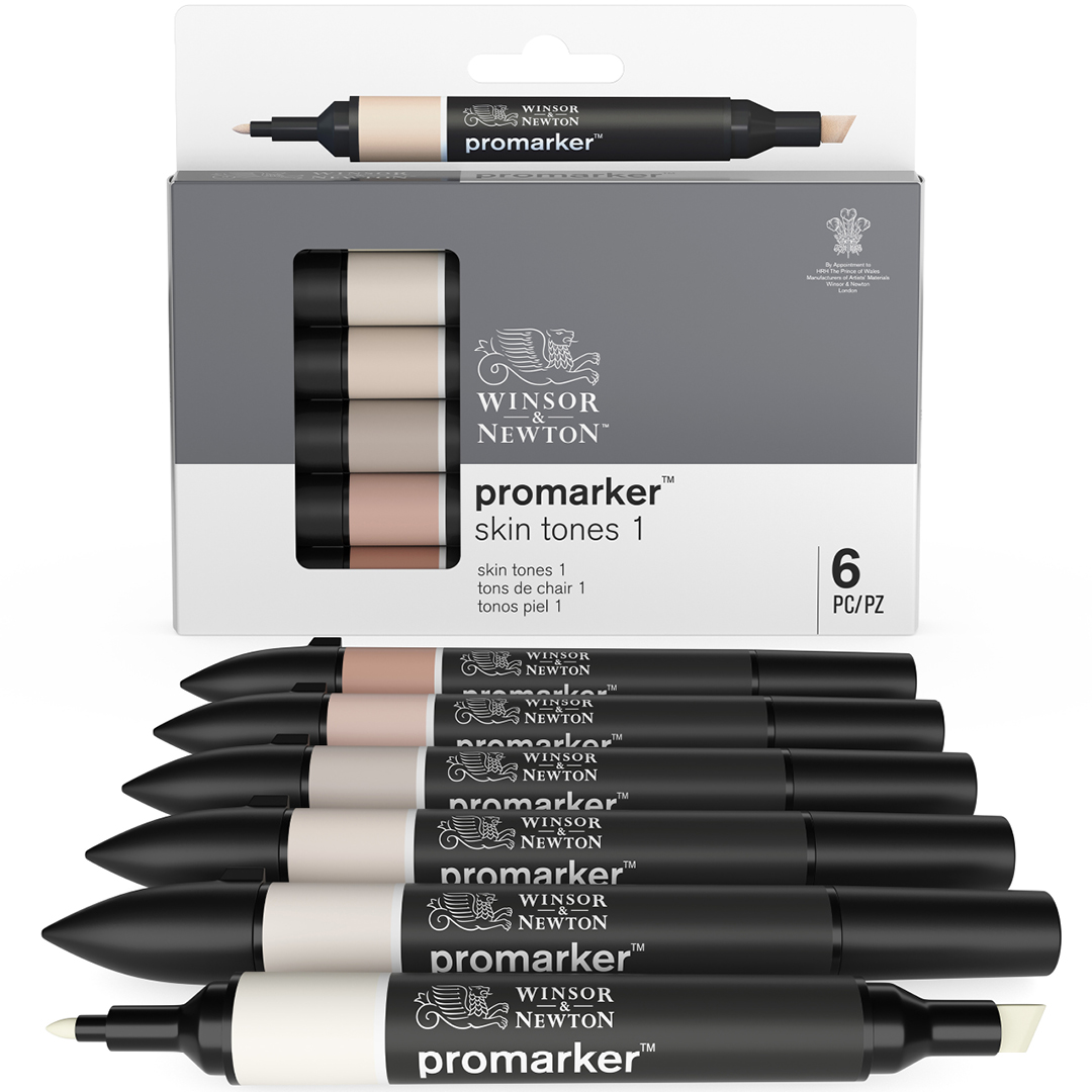 ProMarker 6-setti Skin tones 1 ryhmässä Kynät / Taiteilijakynät / Maalitussit @ Pen Store (100549)