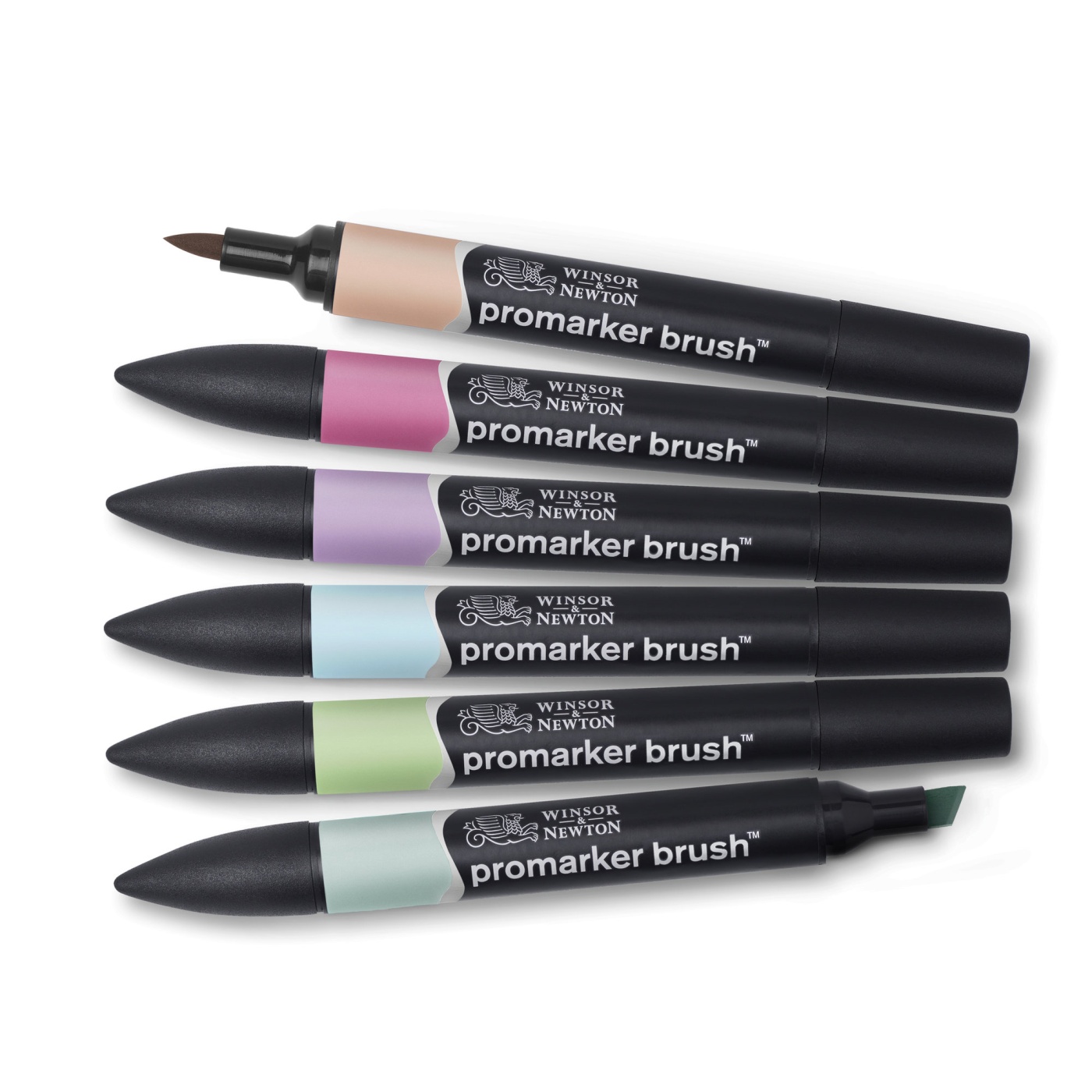 Brush Marker 6-setti Pastel tones ryhmässä Kynät / Taiteilijakynät / Sivellinkynät @ Pen Store (100551)
