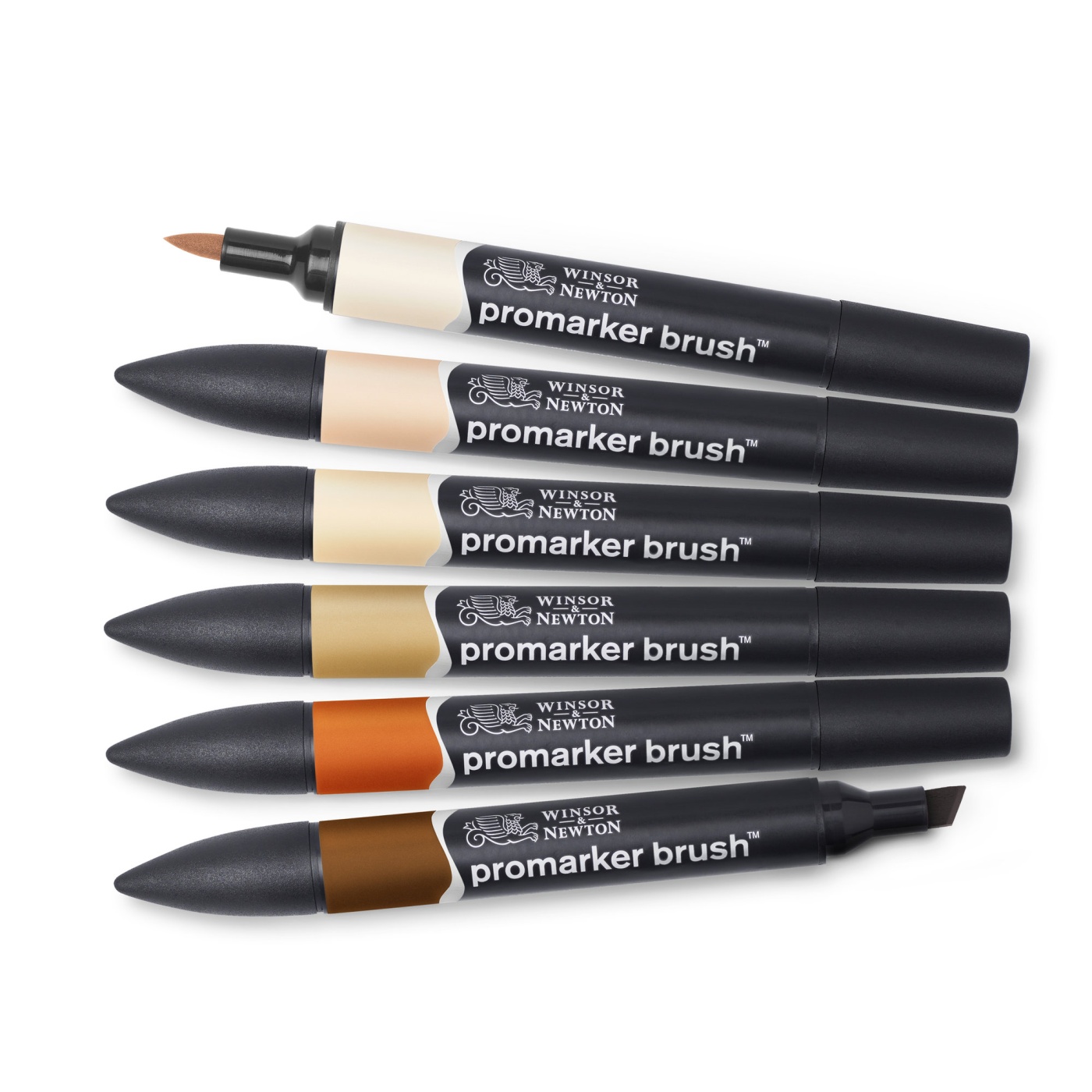 Brush Marker 6-setti Skin tones ryhmässä Kynät / Taiteilijakynät / Sivellintussit @ Pen Store (100553)