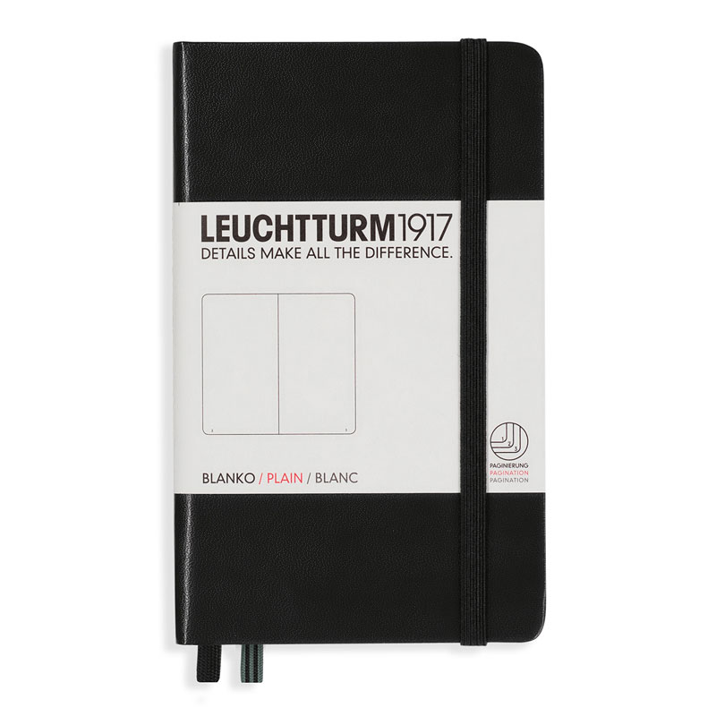 Notebook A6 Pocket Plain Black ryhmässä Paperit ja Lehtiöt / Kirjoitus ja muistiinpanot / Muistikirjat @ Pen Store (100784)
