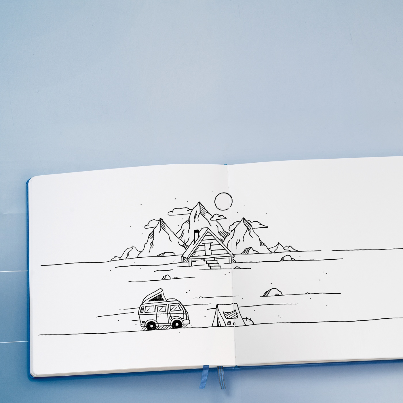 Sketchbook A5 Medium Landscape ryhmässä Paperit ja Lehtiöt / Taiteilijalehtiöt / Piirustuskirjat @ Pen Store (100831_r)