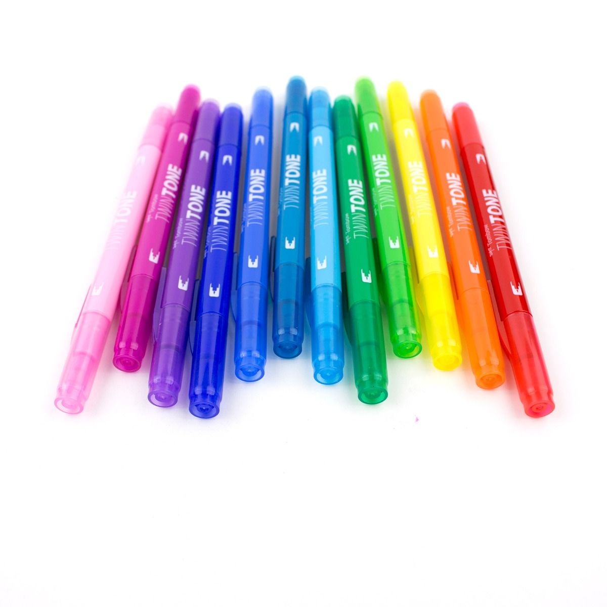 TwinTone Marker Rainbow 12-setti ryhmässä Kynät / Taiteilijakynät / Maalitussit @ Pen Store (101130)