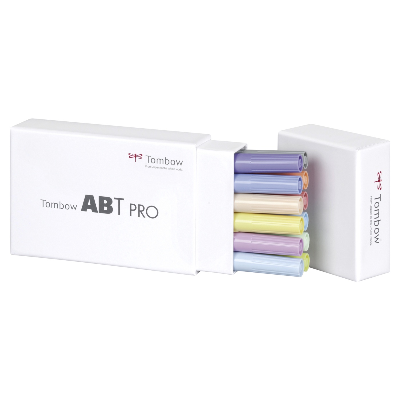 ABT PRO Dual Brush Pen 12-setti Pastelli ryhmässä Kynät / Taiteilijakynät / Sivellinkynät @ Pen Store (101255)