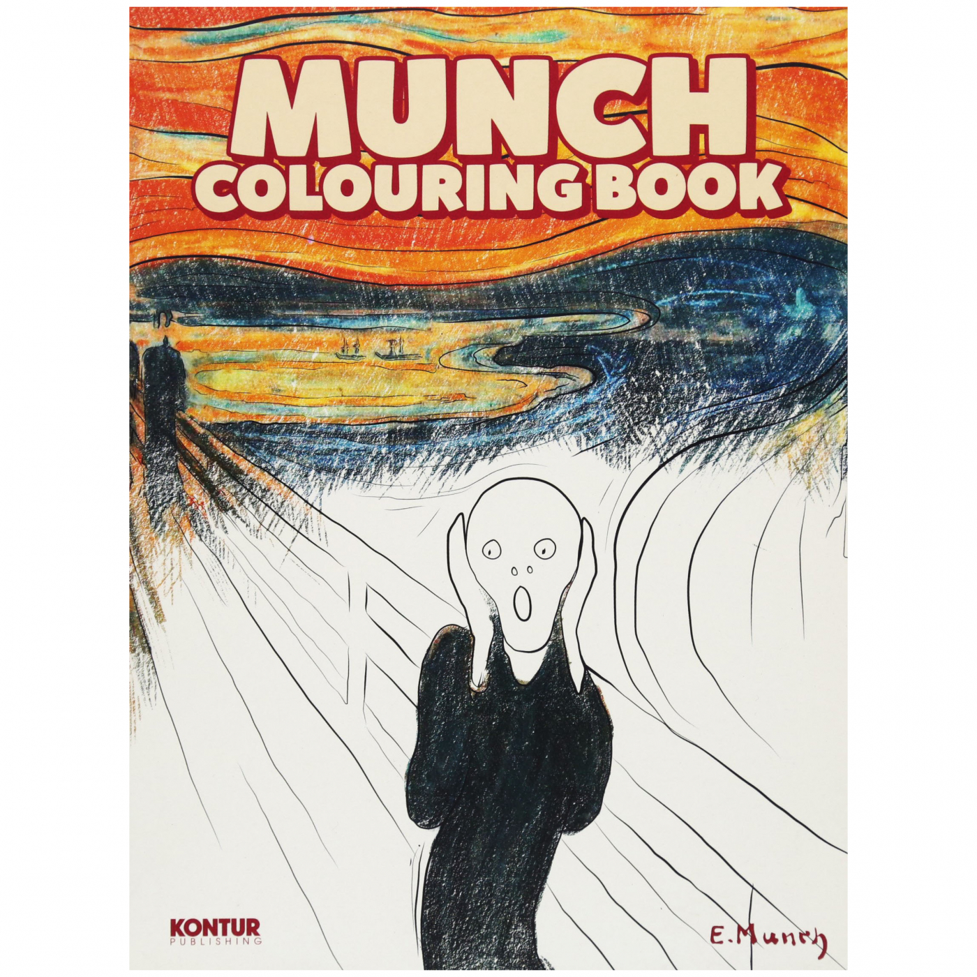 Munch Colouring Book ryhmässä Askartelu ja Harrastus / Kirjat / Aikuisten värityskirjat @ Pen Store (101374)